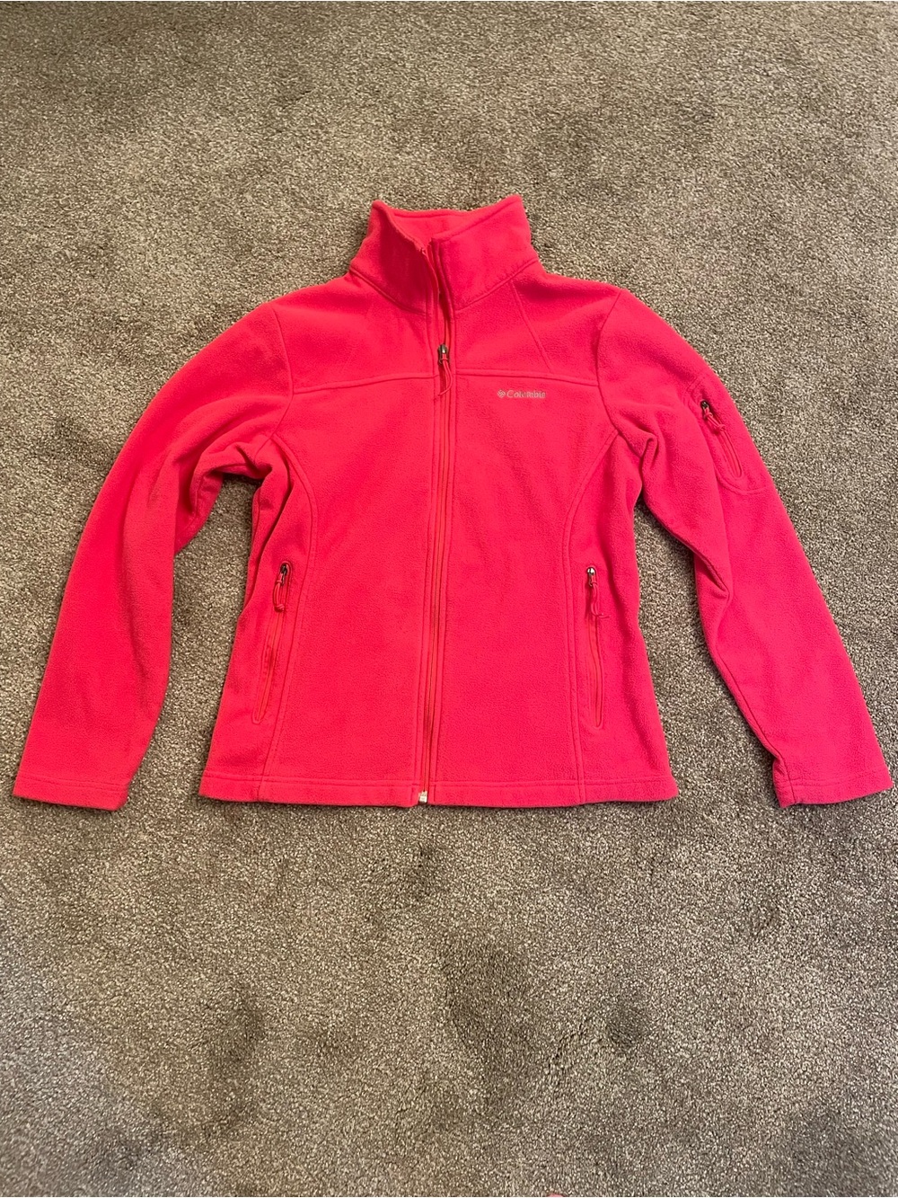Columbia Women's Hot Pink Fleece Full-Zip Jacket Size M